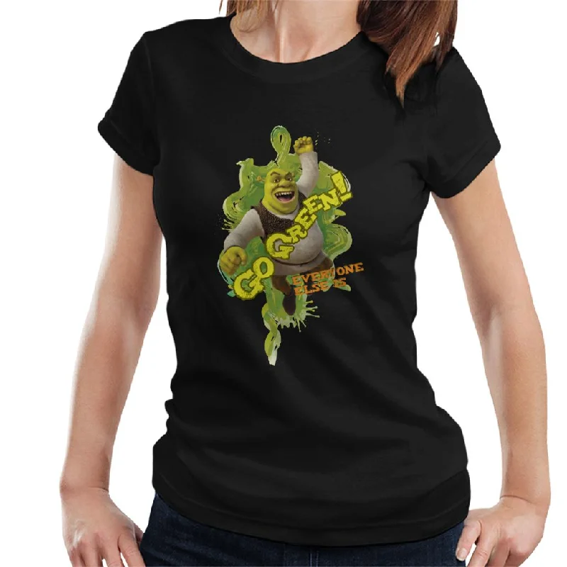 Shrek Go Green Everyone Else Is Women's T-Shirt Spandex Blend Rayon Blend Denim Blend Shrek Go Green Everyone Else Is Women's T-Shirt Spandex Blend Rayon Blend Denim Blend