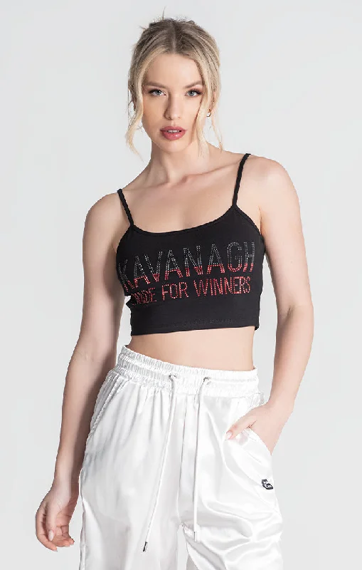 Black Under Crop Top Denim Fabric Leather Fabric Suede Fabric