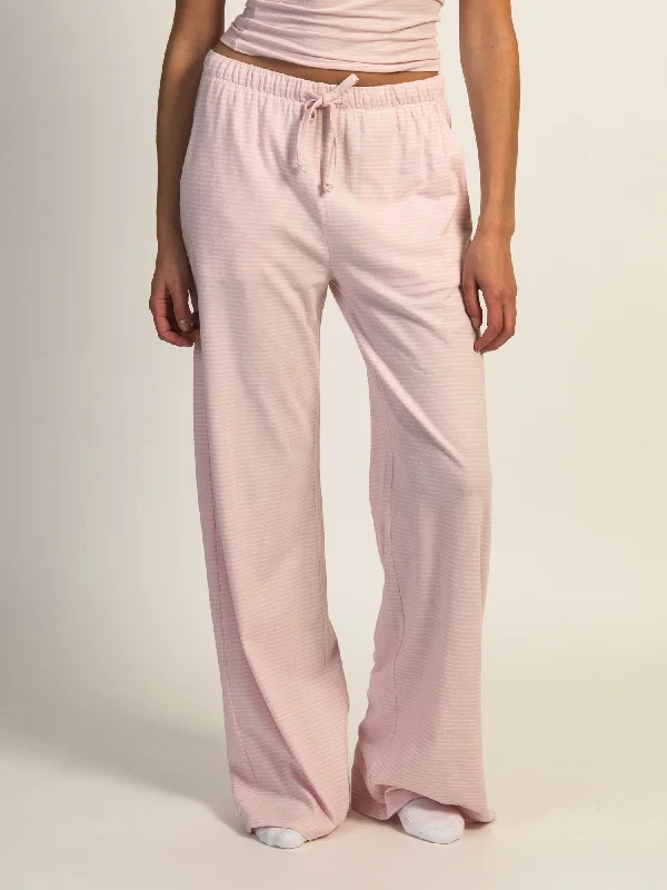 HARLOW SUNNI JERSEY STRIPED PANT - LIGHT PINK Formal Dress Pants