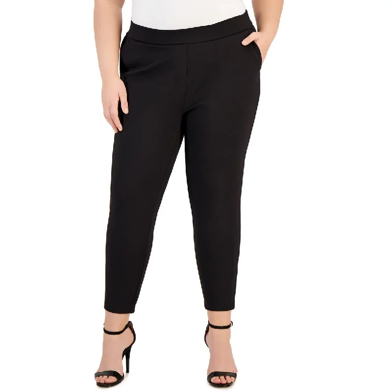 Plus Womens Stretch Office Dress Pants Classic Chino Pants