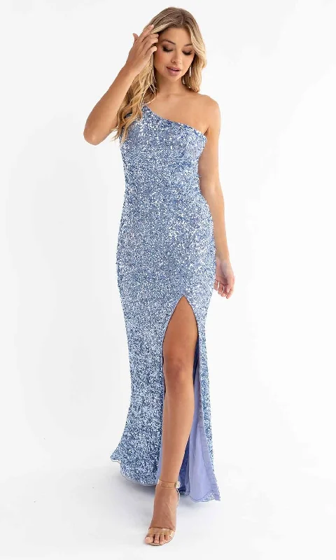 Primavera Couture 3761 - Asymmetrical Sequin Strap Dress Casual Short Summer