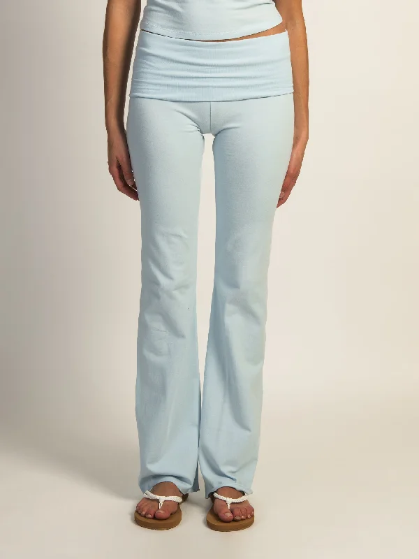 HARLOW GIA FOLDOVER PANT - BLUE Comfortable Maternity Pants