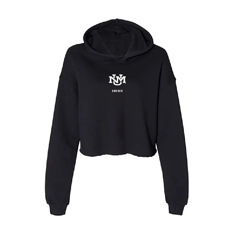 New Mexico - NCAA Women's Soccer : Ayla Dils - Women's Crop Fleece Hoodie Hoodie with Raw Hem Edgy Unfinished New Mexico - NCAA Women's Soccer : Ayla Dils - Women's Crop Fleece Hoodie Hoodie with Raw Hem Edgy Unfinished
