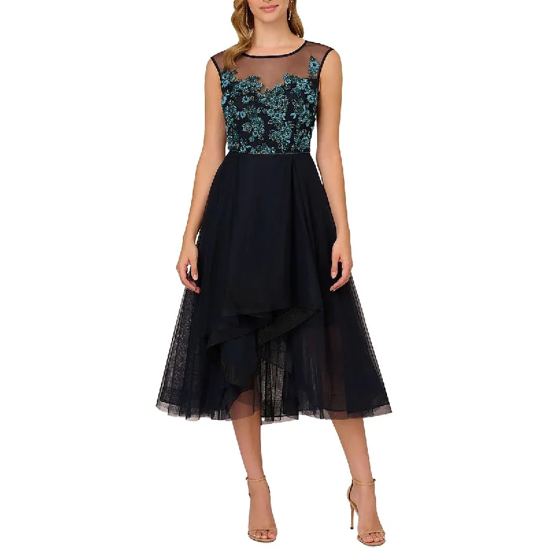 Womens Beaded H-Low Cocktail And Party Dress Tunics Long Elegant