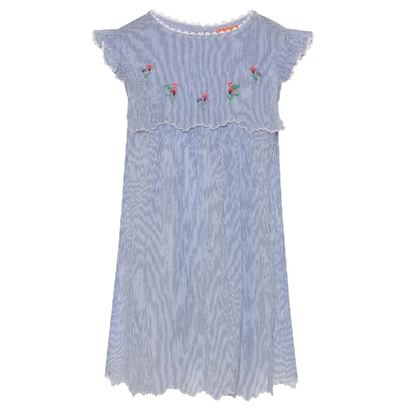 Sunuva Girls Handkerchief Dress Blue/White