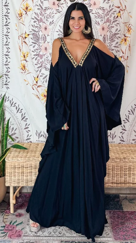 Venus Dress Black -LD-314 Tunics Winter warm