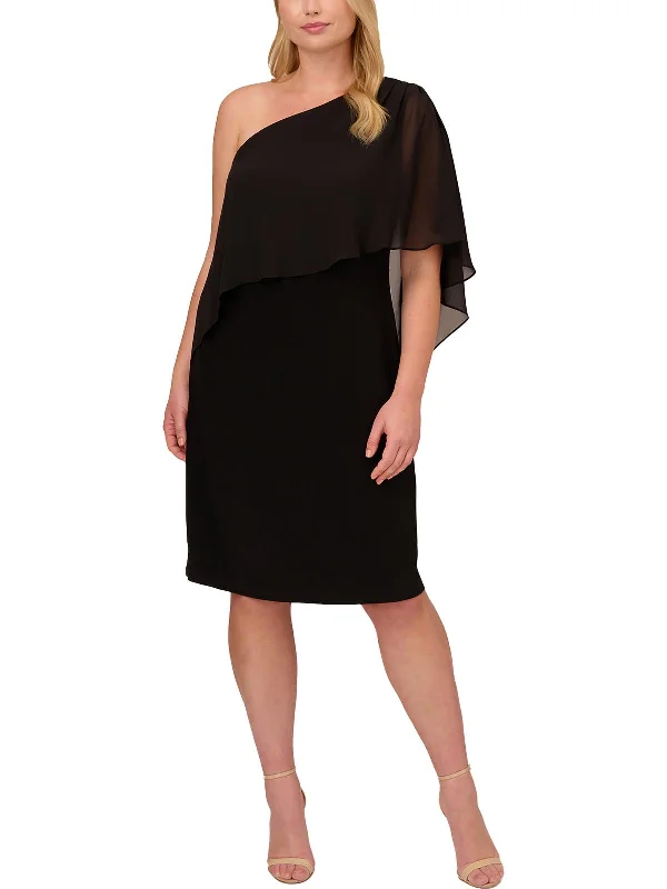 Womens Midi Gathered Cocktail And Party Dress Chiffon Maxi Beach