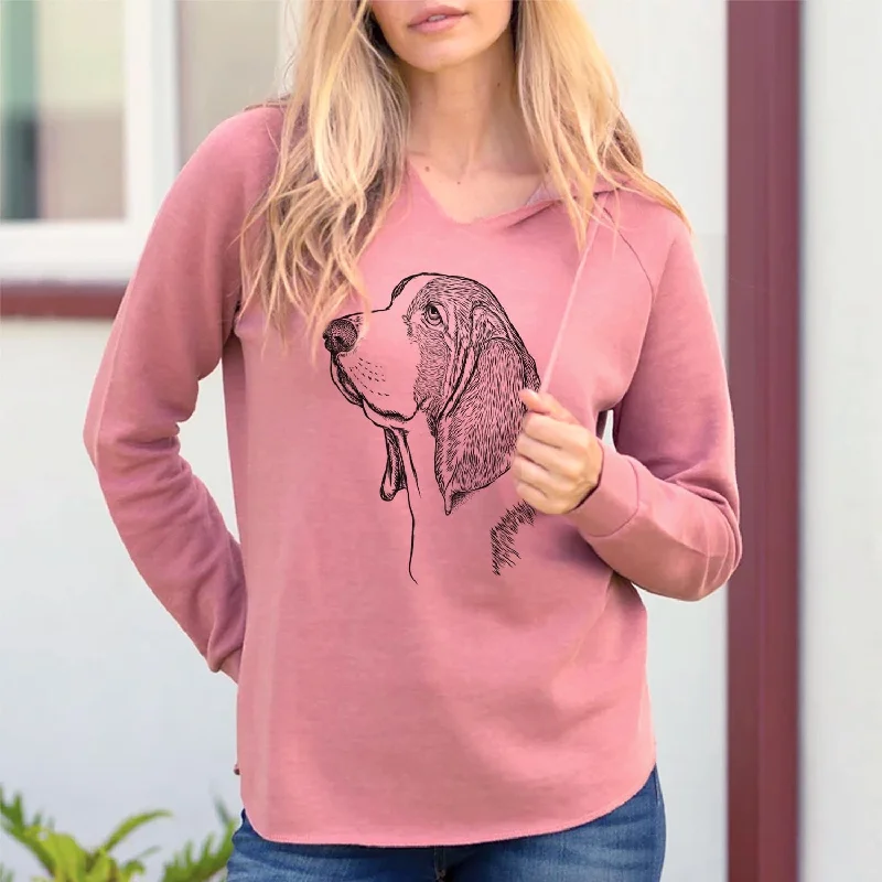 Profile Basset Hound - Cali Wave Hooded Sweatshirt Hoodie with Hood Adjustable Protection