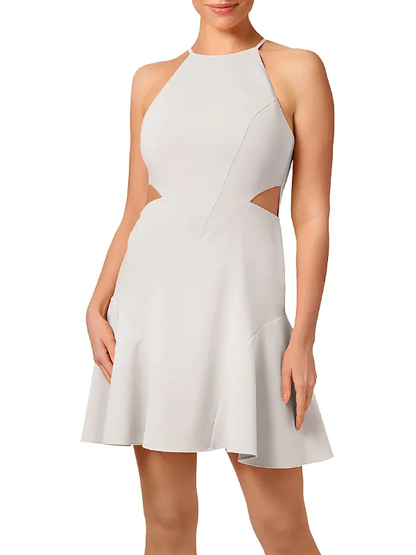 Womens Halter Mini Cocktail And Party Dress Tunics Versatile functional