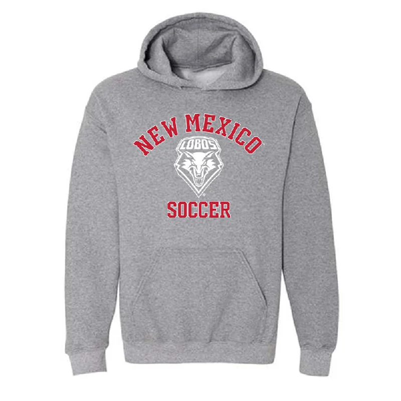 New Mexico - NCAA Women's Soccer : Ayla Dils - Classic Shersey Hooded Sweatshirt Hoodie with Elastic Cuffs Stretchable Comfortable New Mexico - NCAA Women's Soccer : Ayla Dils - Classic Shersey Hooded Sweatshirt Hoodie with Elastic Cuffs Stretchable Comfortable