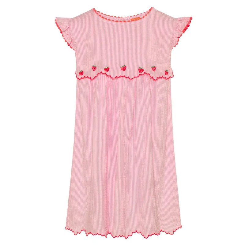 Sunuva Girls Hankerchief Dress Pink/White