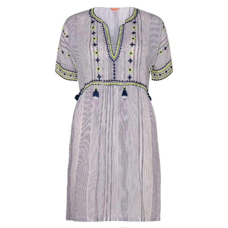 Sunuva Womens Cheesecloth Dress Blue