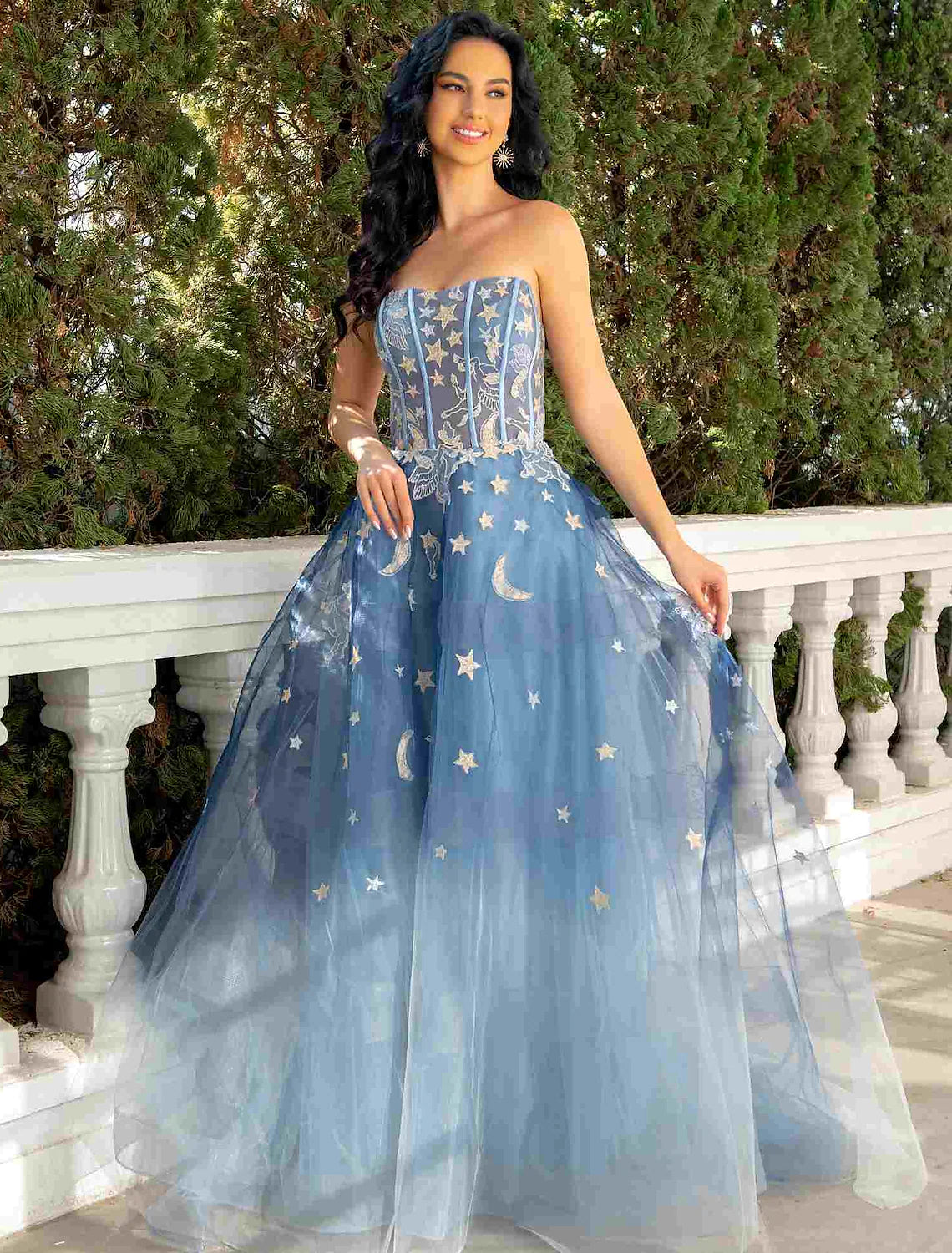 Ball Gown Prom Dresses Luxurious Dress Wedding Party Sleeveless Strapless Lace with Sequin Appliques Ball Gown Prom Dresses Luxurious Dress Wedding Party Sleeveless Strapless Lace with Sequin Appliques