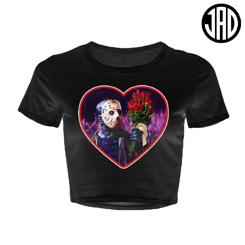 Roses are Red, You are Dead - Women's Crop Top Chenille Blend Fleece Blend Nylon Blend