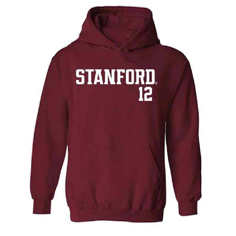Stanford - NCAA Women's Soccer : Jasmine Aikey - Classic Shersey Hooded Sweatshirt Hoodie with Rolled Sleeves Casual Relaxed Stanford - NCAA Women's Soccer : Jasmine Aikey - Classic Shersey Hooded Sweatshirt Hoodie with Rolled Sleeves Casual Relaxed