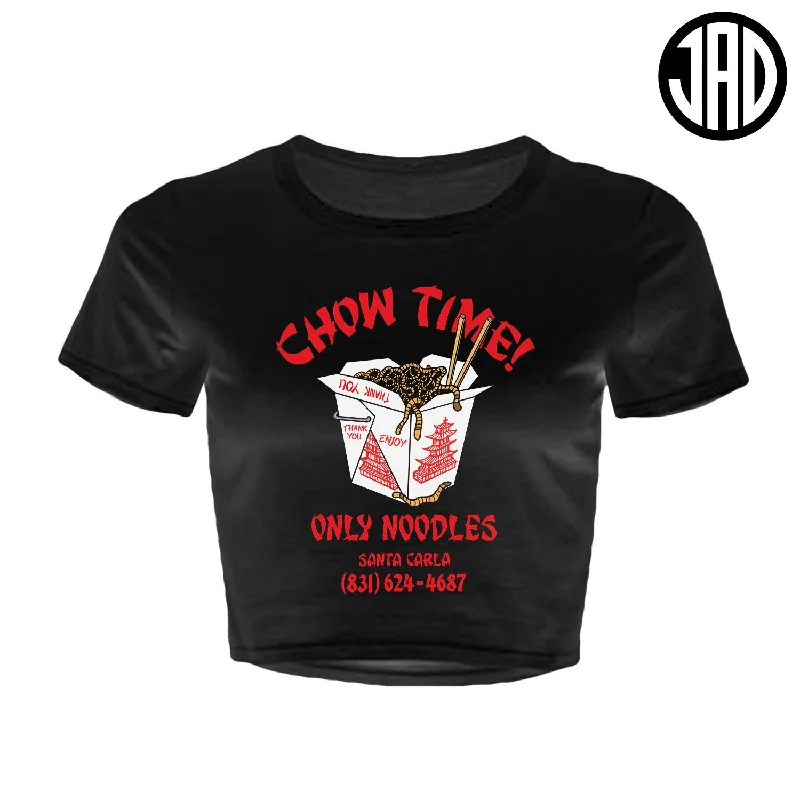 Chow Time - Women's Crop Top Fashionable Trendy Casual