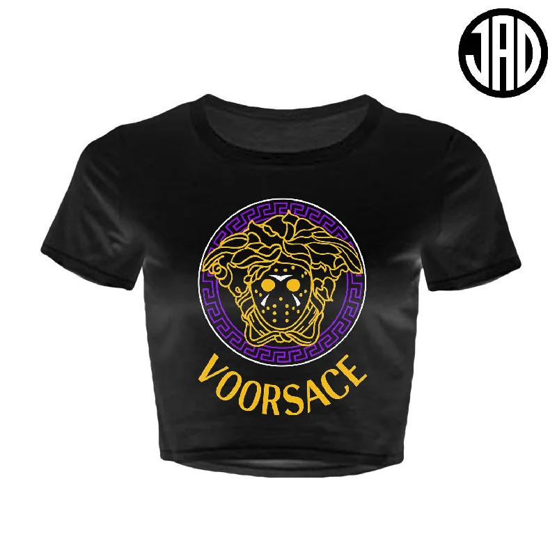 Voorsace V5 - Women's Crop Top Terry Blend Velvet Blend Canvas Blend
