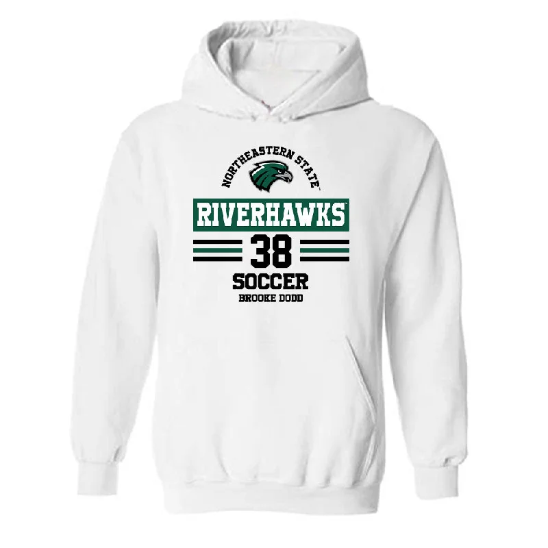 Northeastern State - NCAA Women's Soccer : Brooke Dodd - Classic Fashion Shersey Hooded Sweatshirt Hoodie with Sequins Glamorous Eye-catching