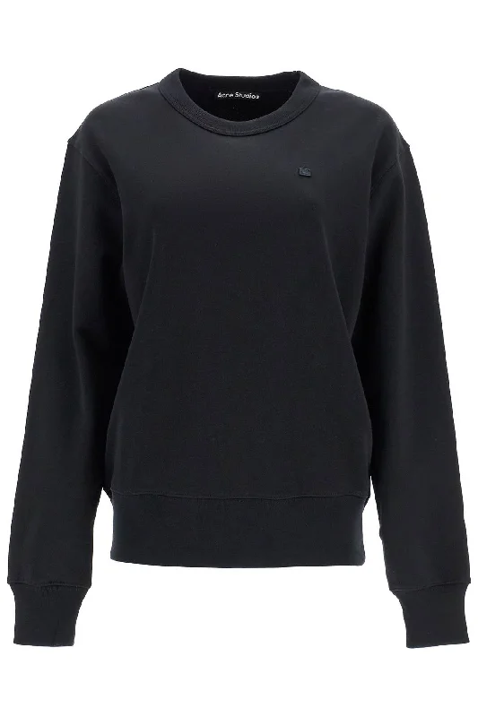 organic cotton crewneck sweatshirt CI0173 BLACK Hoodie with Emblem Brand Identity