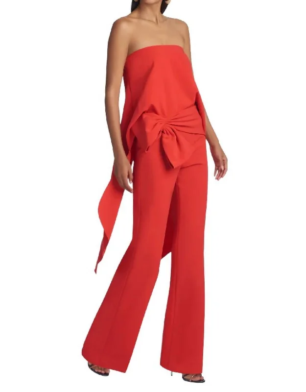 Whitley Pants In Red Casual Sweatpants Style