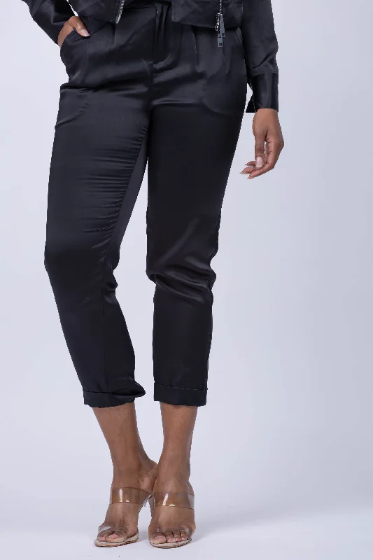 Ramy Brook Madelyn Pant in Black Chic Wool Trousers