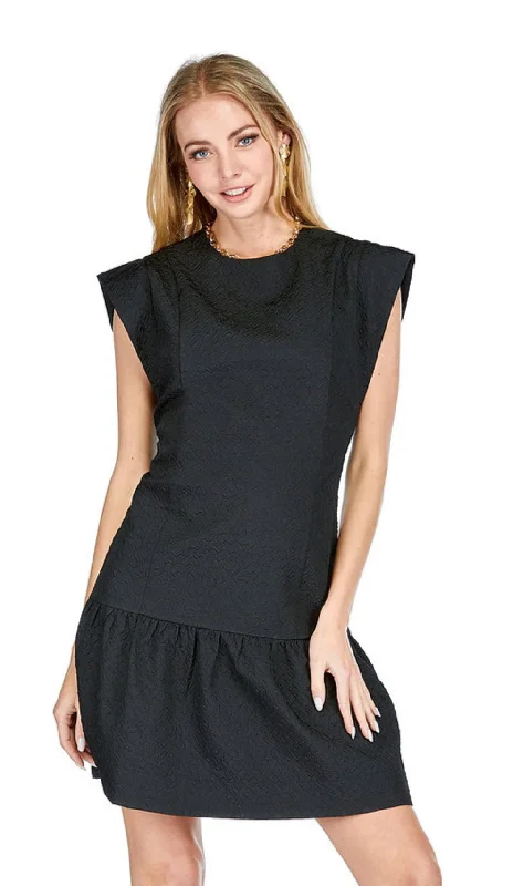 Karen Flutter Dress- Black Tunics Exclusive limited