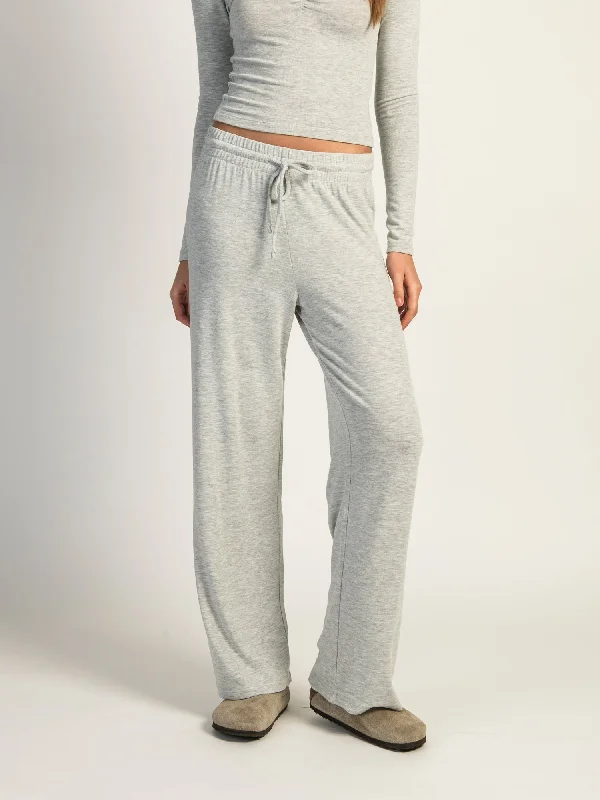HARLOW MOLLY LOUNGE MELANGE PANT - HEATHER GREY Comfortable Cargo Pants