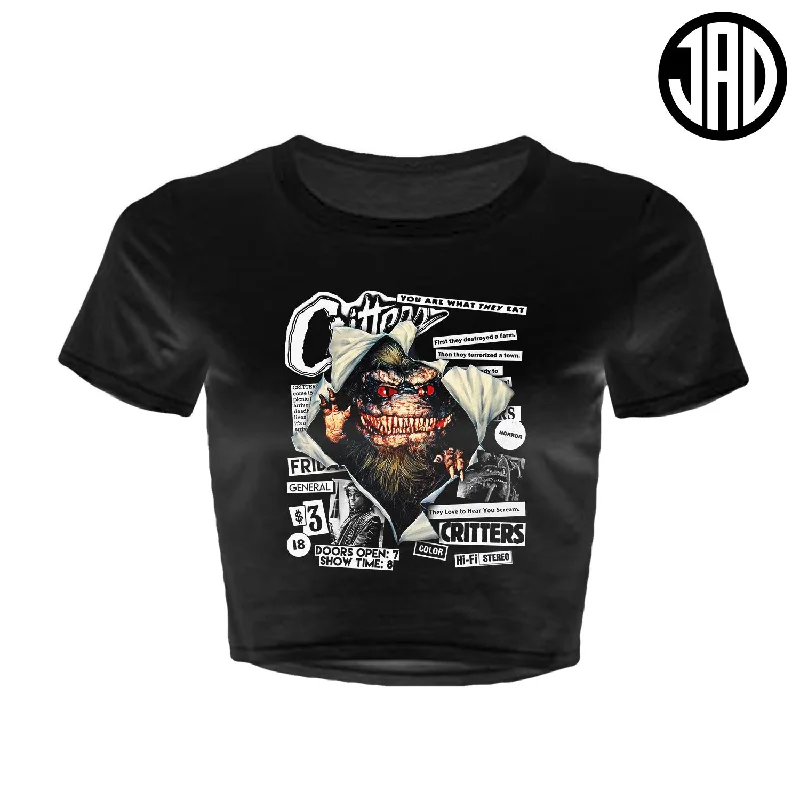 Poster Ripper - Women's Crop Top Handmade Hand-knitted Hand-woven