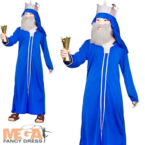 Boys King Caspar Christmas Fancy Dress Costume