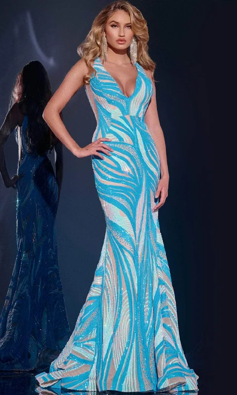 Jovani 39232 - Sequin Pattern Prom Dress Tunics Silk luxurious