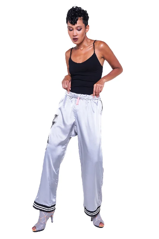 TATY JIU JITSU STYLE PANTS - GREY Classic Straight Pants