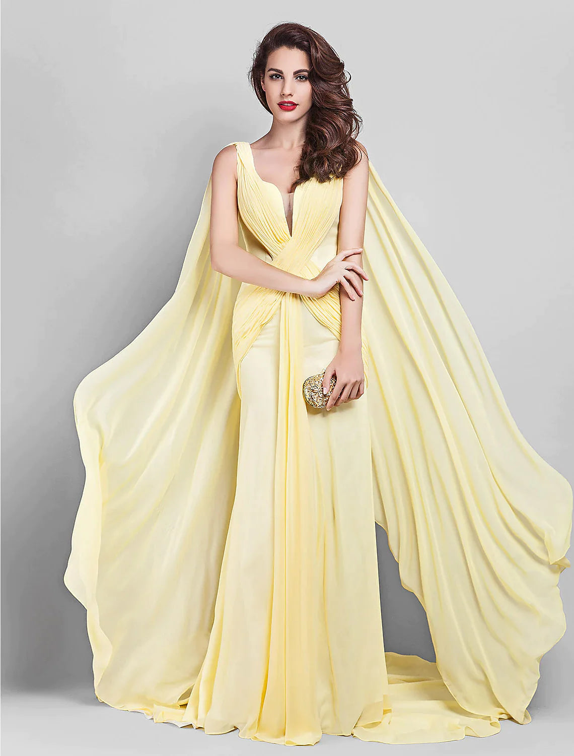 Elegant Dress Wedding Guest Sleeveless Neck V Back  Criss Cross Side