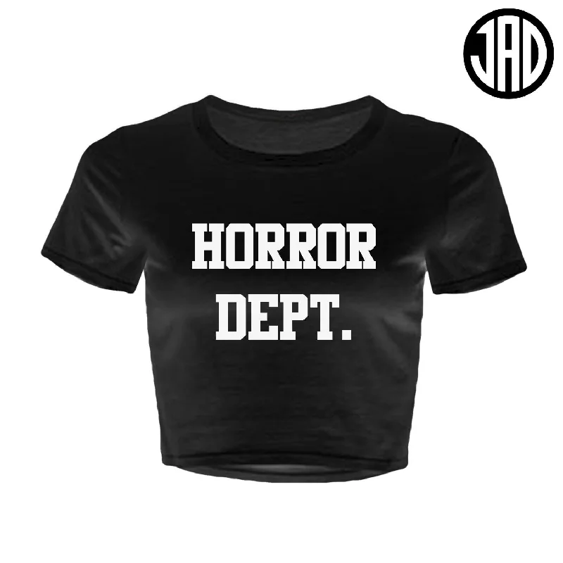 Horror Dept - Women's Crop Top Wool Fabric Cashmere Fabric Tweed Fabric