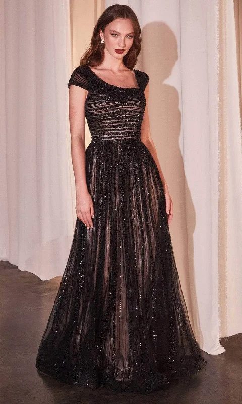 Ladivine CD0238 - Asymmetric Off Shoulder Prom Dress Elegant Long Evening
