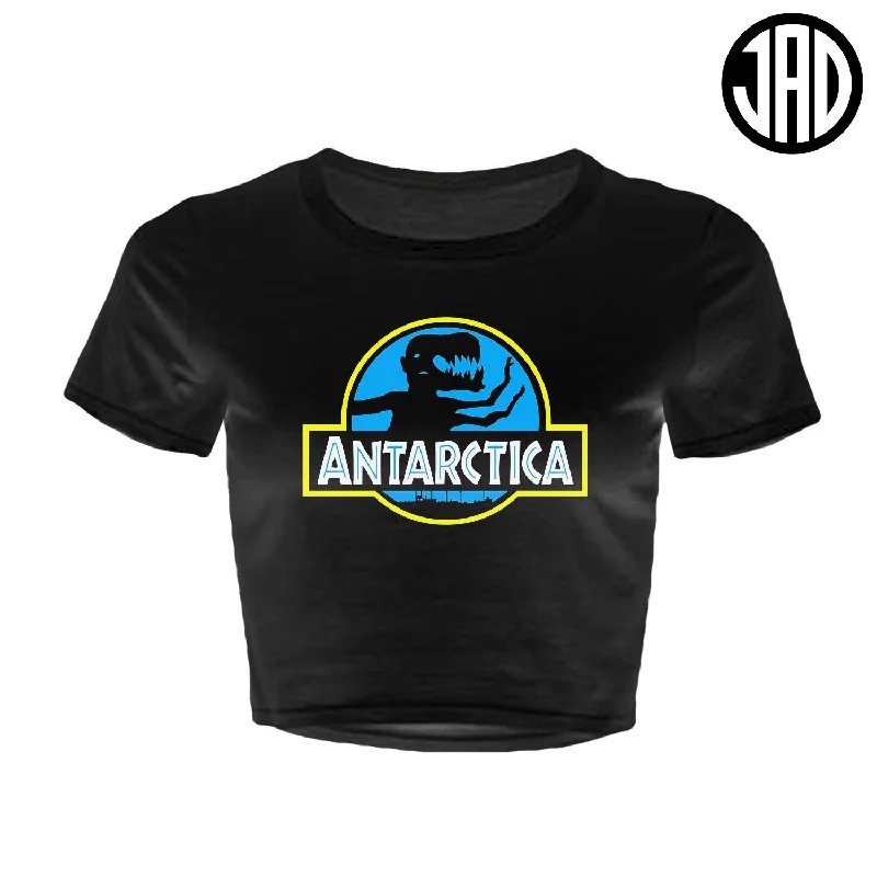 Antarctica - Women's Crop Top Mesh Blend Leather Blend Suede Blend
