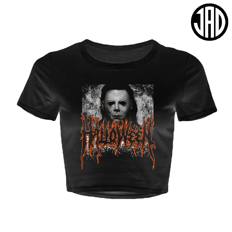 Halloween Metal V2 - Women's Crop Top Modern Contemporary Chic