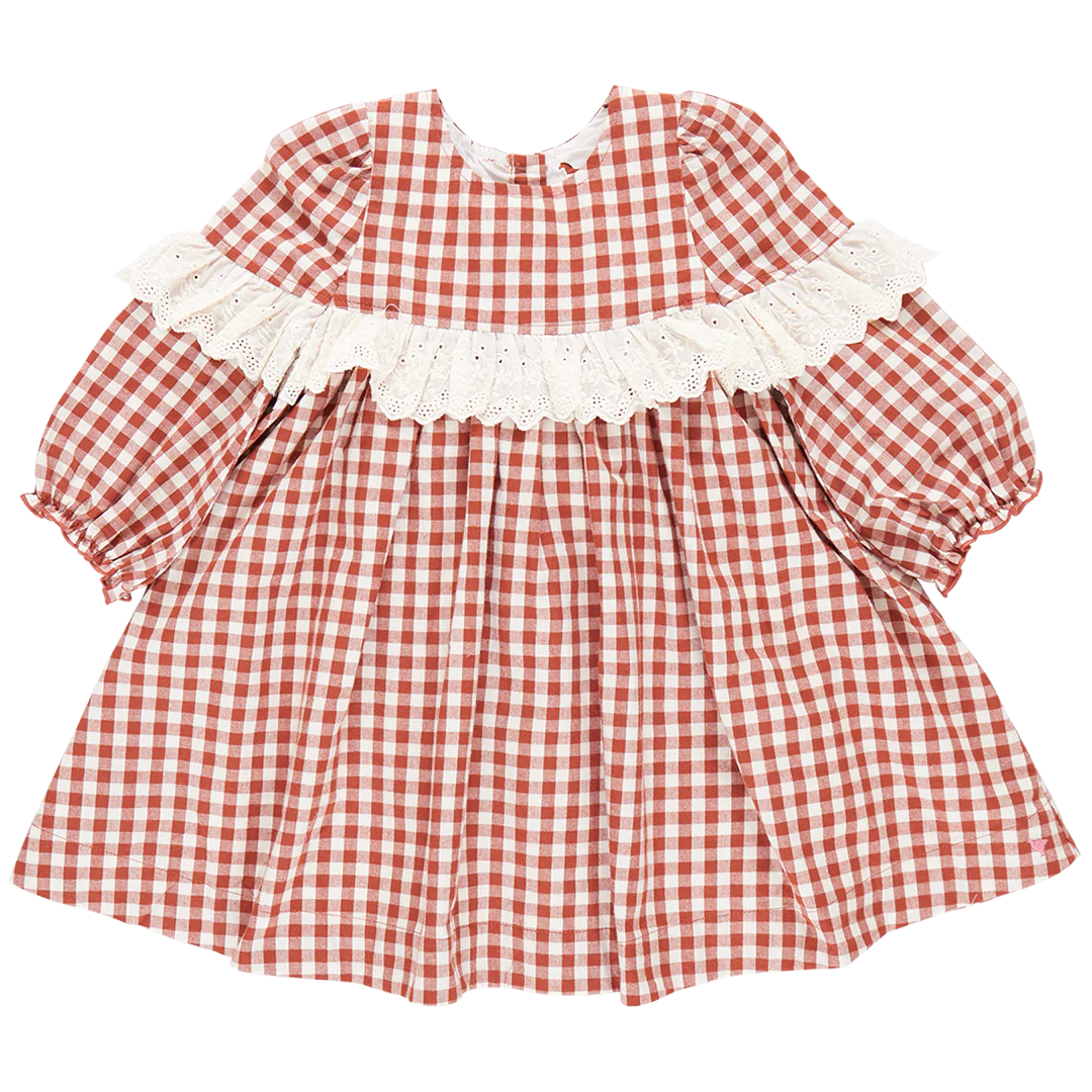 Girls Dixie Dress | Pony Gingham