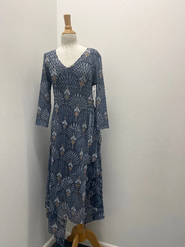 Women's Komarov | Vienna Party Dress | Grey and Taupe Tunics Sophisticated sleek
