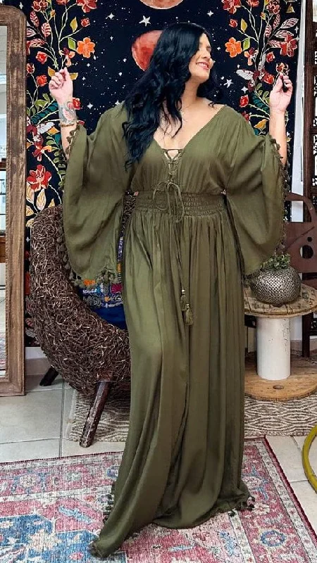Soulmate Dress Olivo -LD-739 Tunics Yoga stretchy