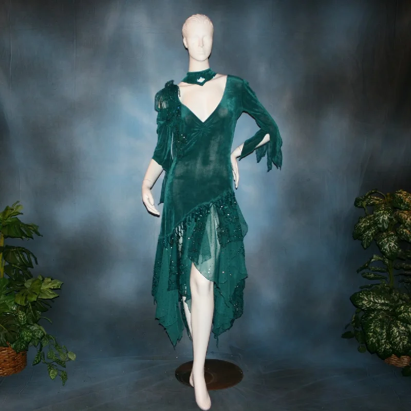 Teal Social Ballroom Dress-Marci Tunics Lace romantic