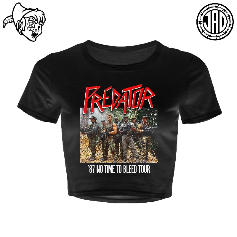 1987 No Time To Bleed Tour - Women's Crop Top Satin Blend Silk Blend Wool Blend