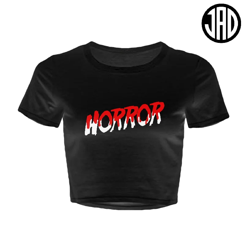 Horror Camp - Women's Crop Top Nylon Fabric Polyester Fabric Spandex Fabric