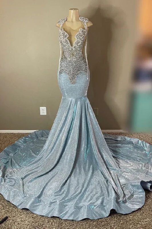 Sliver Beaded Open Back Sequin Mermaid Floor length Prom Party Dresses Tunics Ceremony elegant Sliver Beaded Open Back Sequin Mermaid Floor length Prom Party Dresses Tunics Ceremony elegant