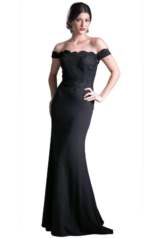 Cinerella Divine CF158 - Satin Off Shoulder Stretch Crepe Evening Dress Tunics Timeless classic Cinerella Divine CF158 - Satin Off Shoulder Stretch Crepe Evening Dress Tunics Timeless classic