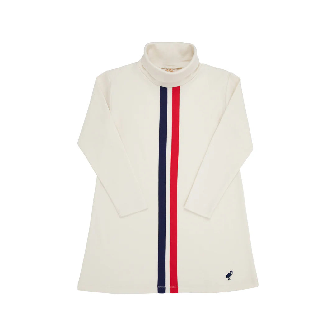Tatum’s Turtleneck Dress Stripes | Palmetto Pearl / Nantucket Navy / Richmond Red