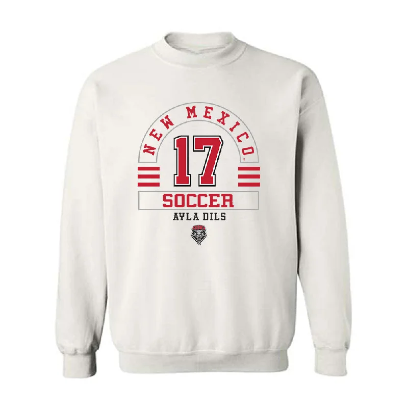 New Mexico - NCAA Women's Soccer : Ayla Dils - Classic Fashion Shersey Crewneck Sweatshirt Hoodie with High-Low Hem Asymmetrical Trendy New Mexico - NCAA Women's Soccer : Ayla Dils - Classic Fashion Shersey Crewneck Sweatshirt Hoodie with High-Low Hem Asymmetrical Trendy