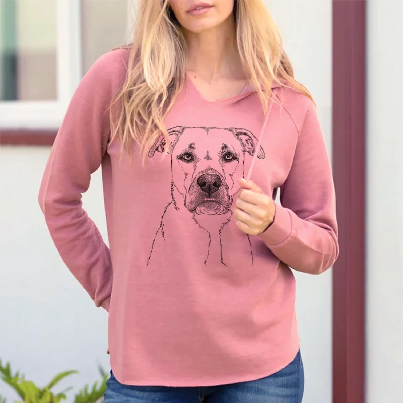Abby the Boxer Beagle Mix - Cali Wave Hooded Sweatshirt Hoodie with Ribbed Hem Stretchable Secure Abby the Boxer Beagle Mix - Cali Wave Hooded Sweatshirt Hoodie with Ribbed Hem Stretchable Secure