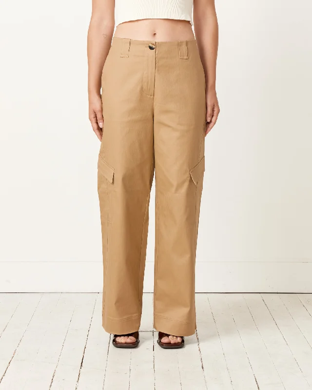 Herringbone Mid Waist Pant in Tiger's Eye Comfortable Fleece Pants