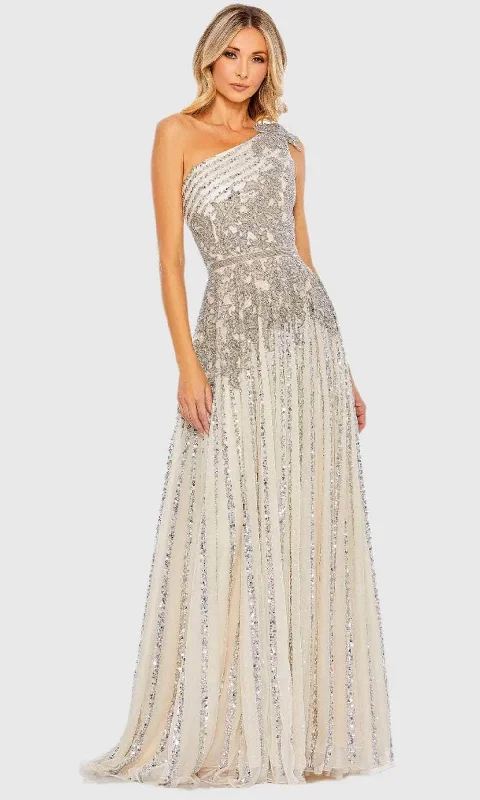 Mac Duggal 5679 - One Shoulder Cap Sleeve Evening Dress Tunics Long Elegant