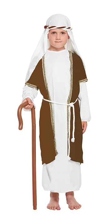 Kids Shepherd Fancy Dress Christmas Nativity Festive Xmas Costume